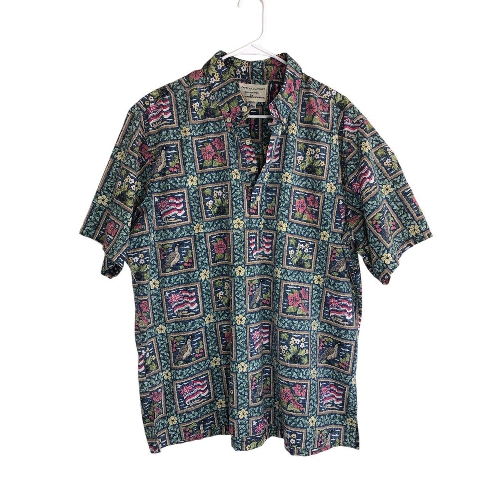 Reyn Spooner Dietrich Varez Size XL Hawaiian Nene State Bird Hawaii State Flag